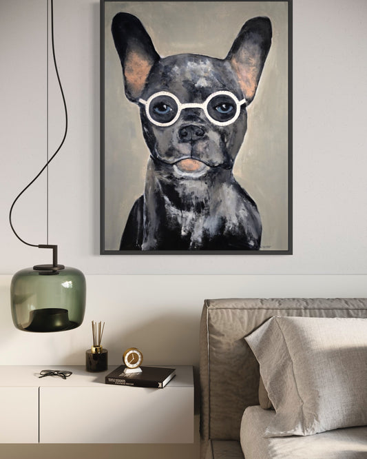 French Bulldog wearing glasses 2